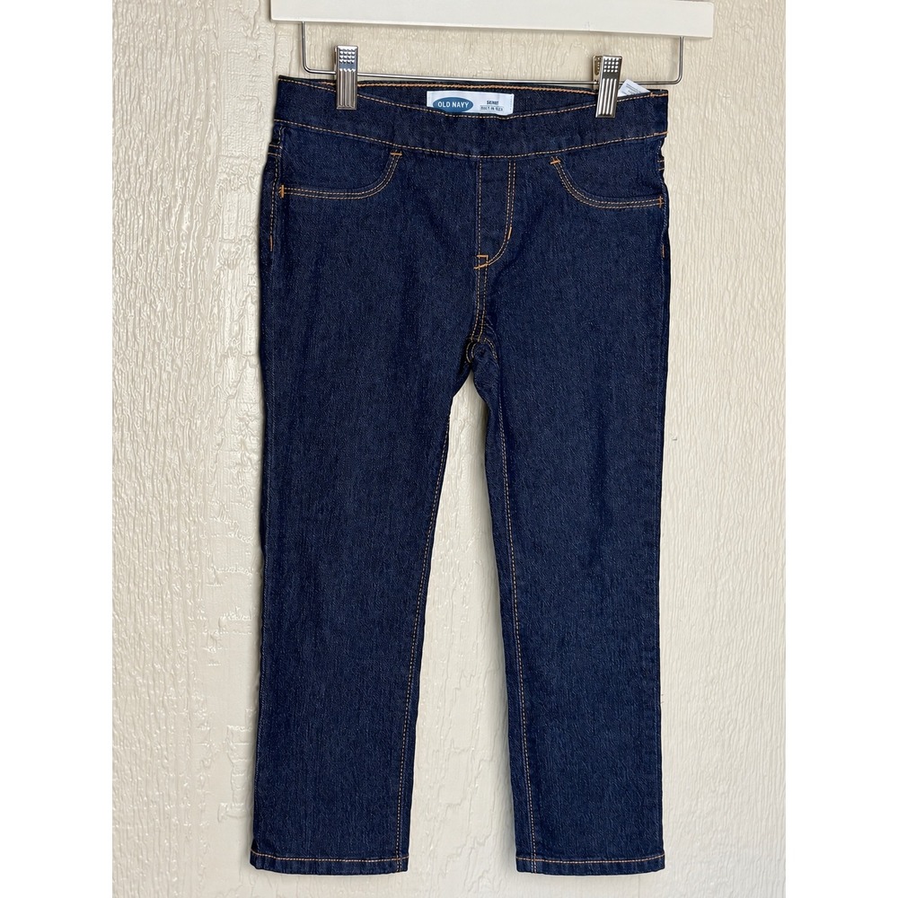 Old Navy Kids Skinny Pull On Jeans Dark Rinse Blue Denim Size M 8 284268-02